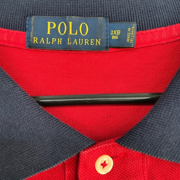 Polo Ralph Lauren Red and Navy Polo Shirt - Picture 2 of 5